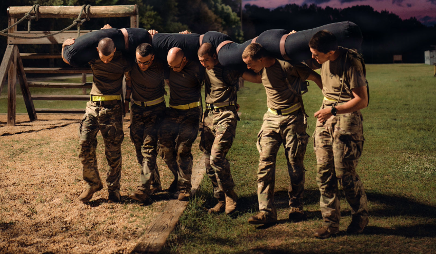 Soldiers training